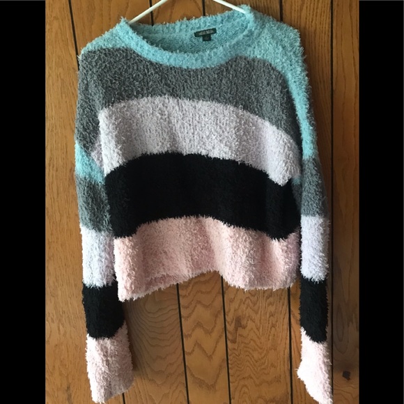 Target Wild Fable Rainbow Fuzzy Sweater 